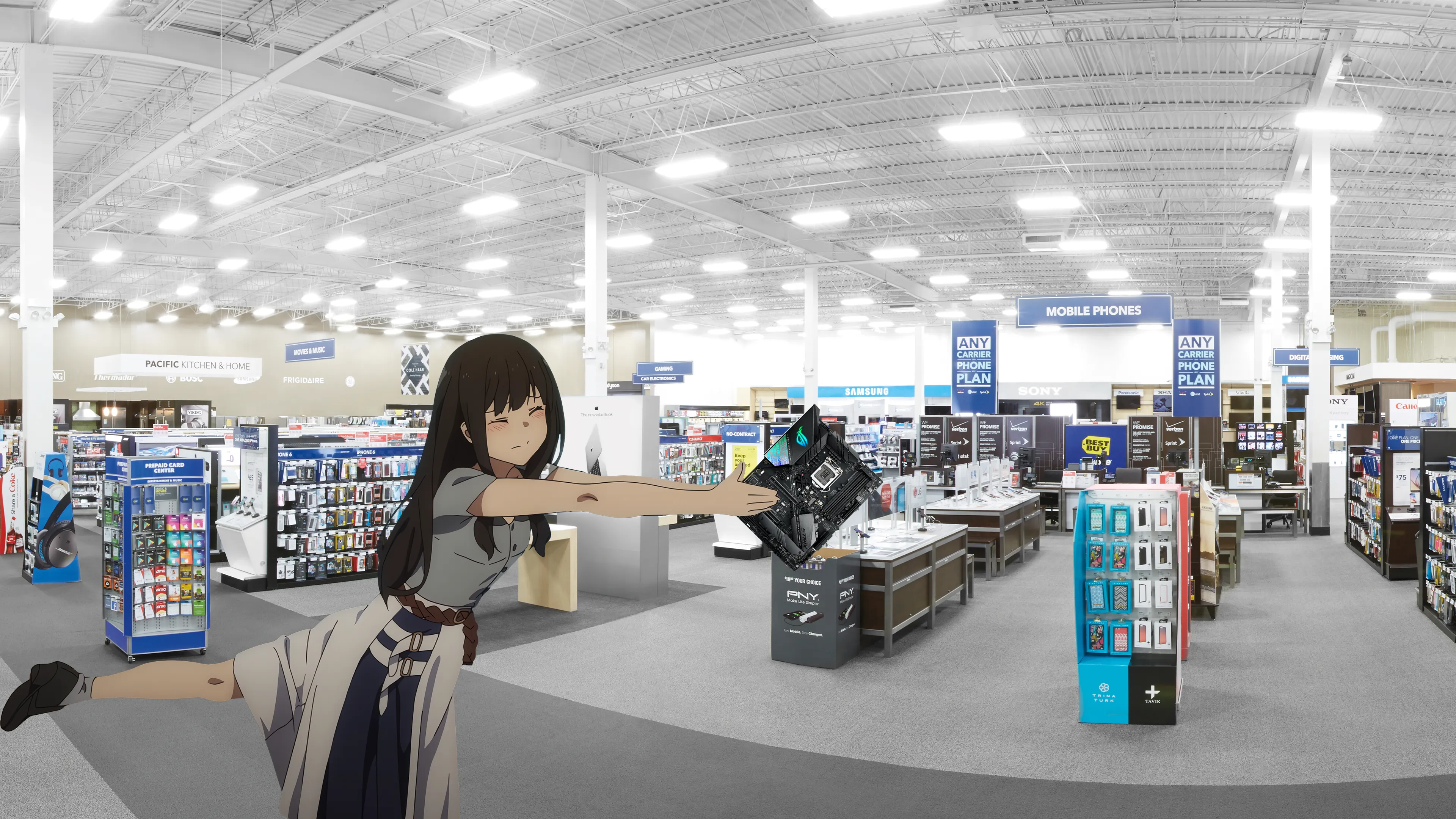 Takina Inoue and a ASUS mainboard